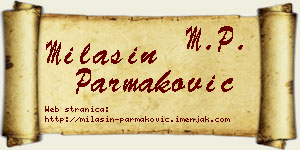 Milašin Parmaković vizit kartica